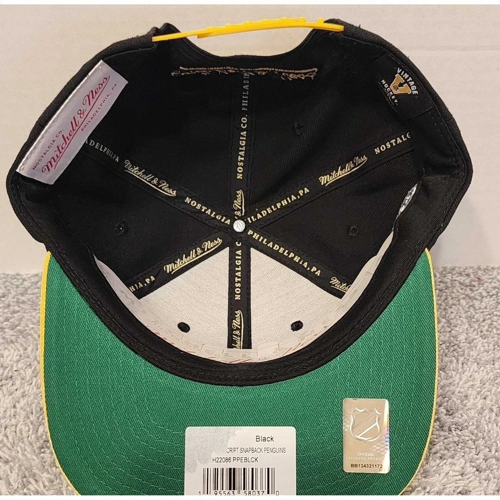 Mitchell & Ness Pittsburgh Penguins Hockey NHL Adjustable Snapback Hat Cap NEW